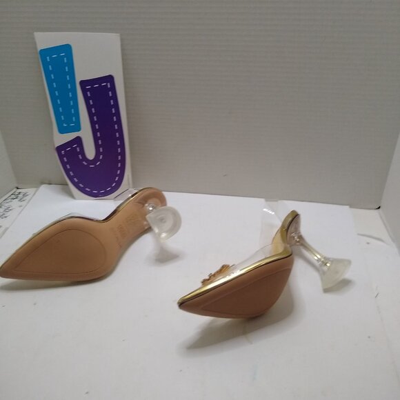 Wetkiss Women's Transparent Heel 4” Crystal Rhinestone Pointed Toe Size 7 - Picture 7 of 9